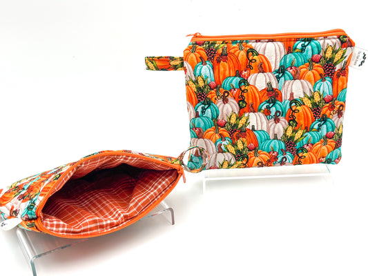 Into Fall Puffy Quilted Pouch A
